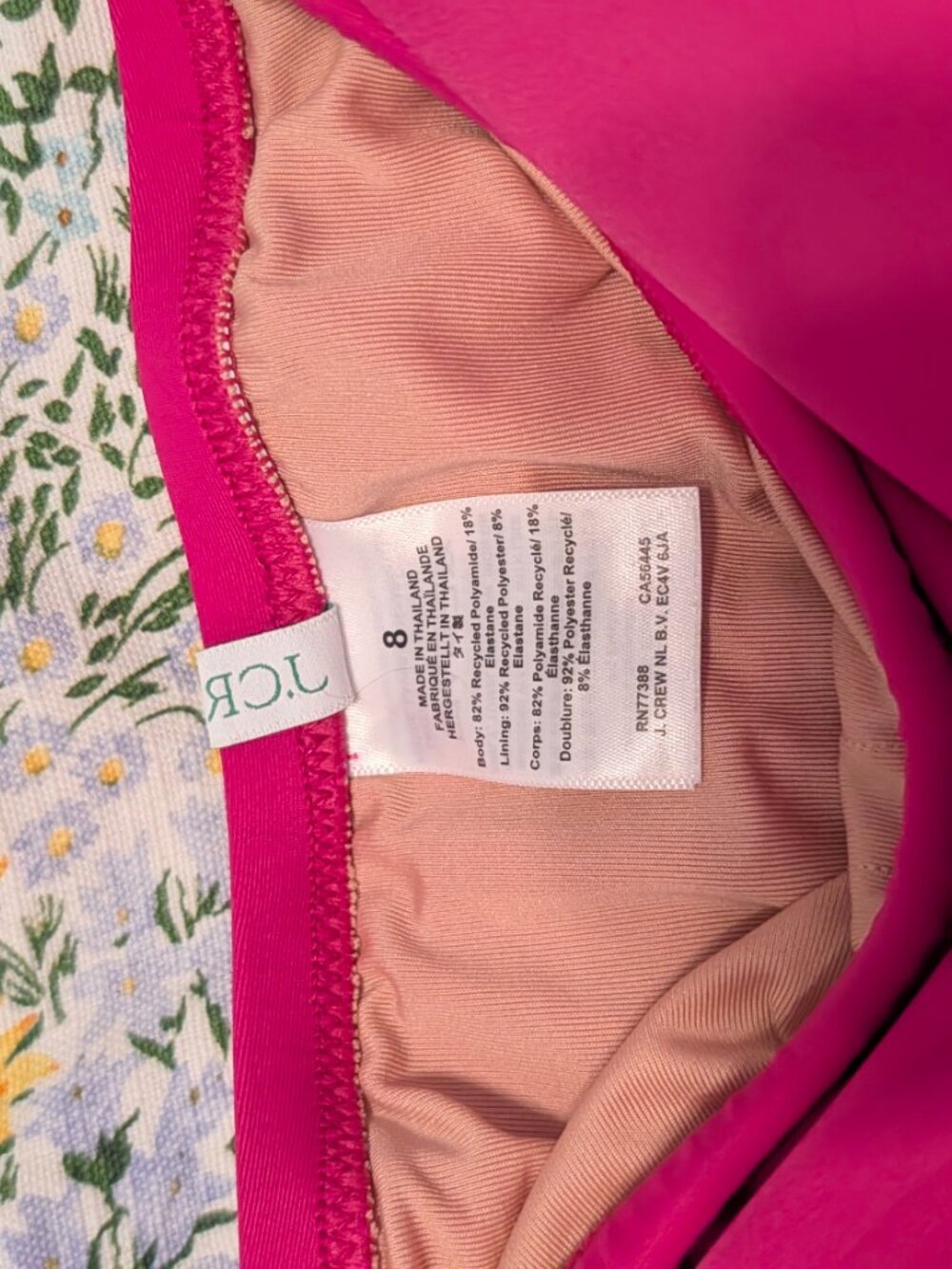 J. Crew Ruched bandeau one-piece Size 8 - Picture 3 of 3